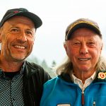Georg Berg freut sich über eine Begegnung mit dem ersten deutschen Sieger der Vierschanzentournee, Max Bolkhart / © Foto: Georg Berg