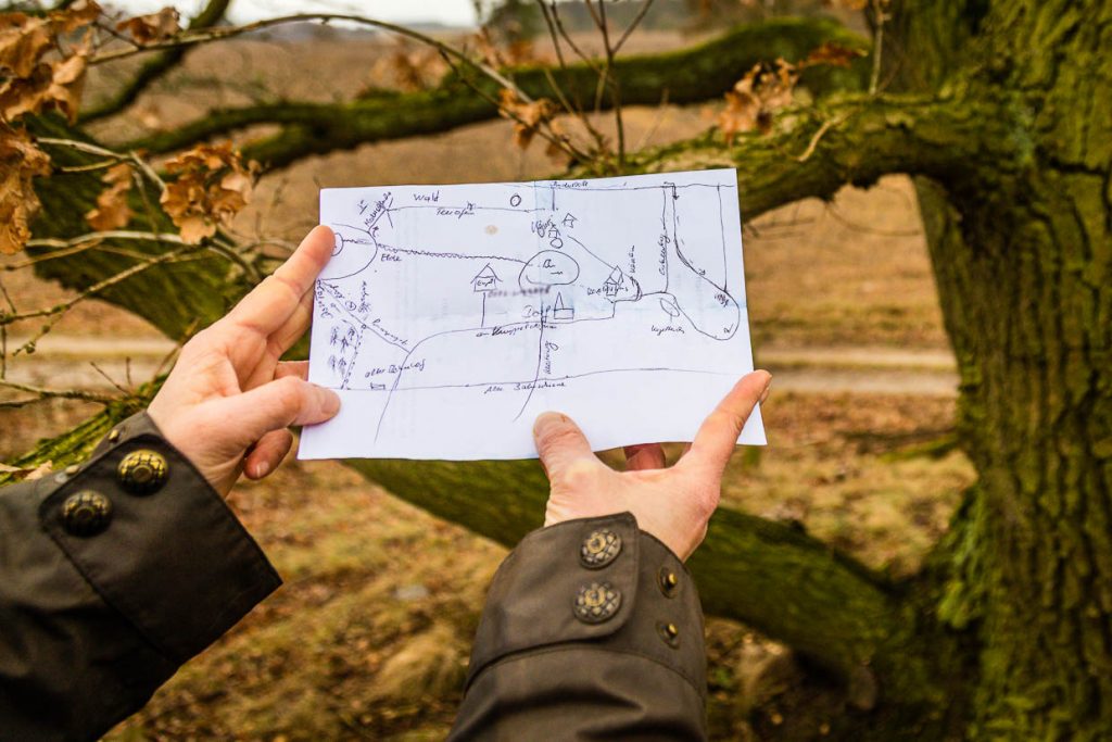Von Einheimischen handgezeichnete Skizze für einen schönen Wanderweg / © Foto: Georg Berg