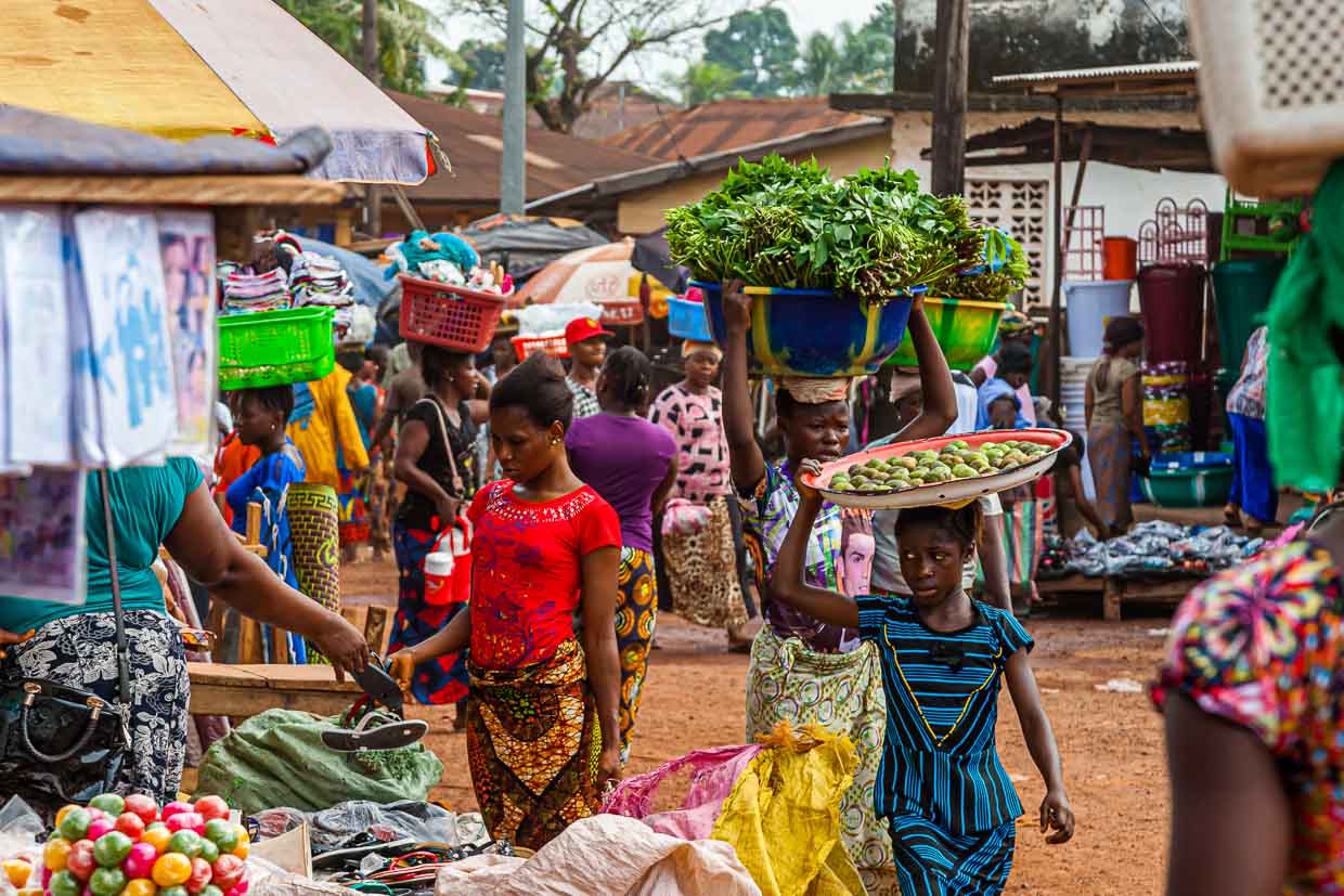 Vibrant markets in West Africa