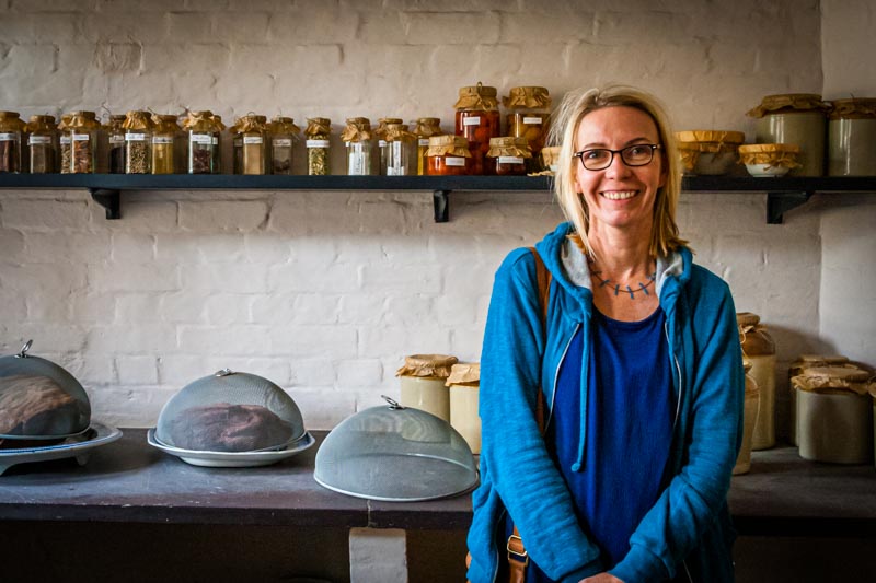 Food editor and Great Britain fan Angela Berg in the kitchen of Audleys End. The alternative to a visit to Downton Abbey, if you wanted to avoid long queues at the zenith of the series' success