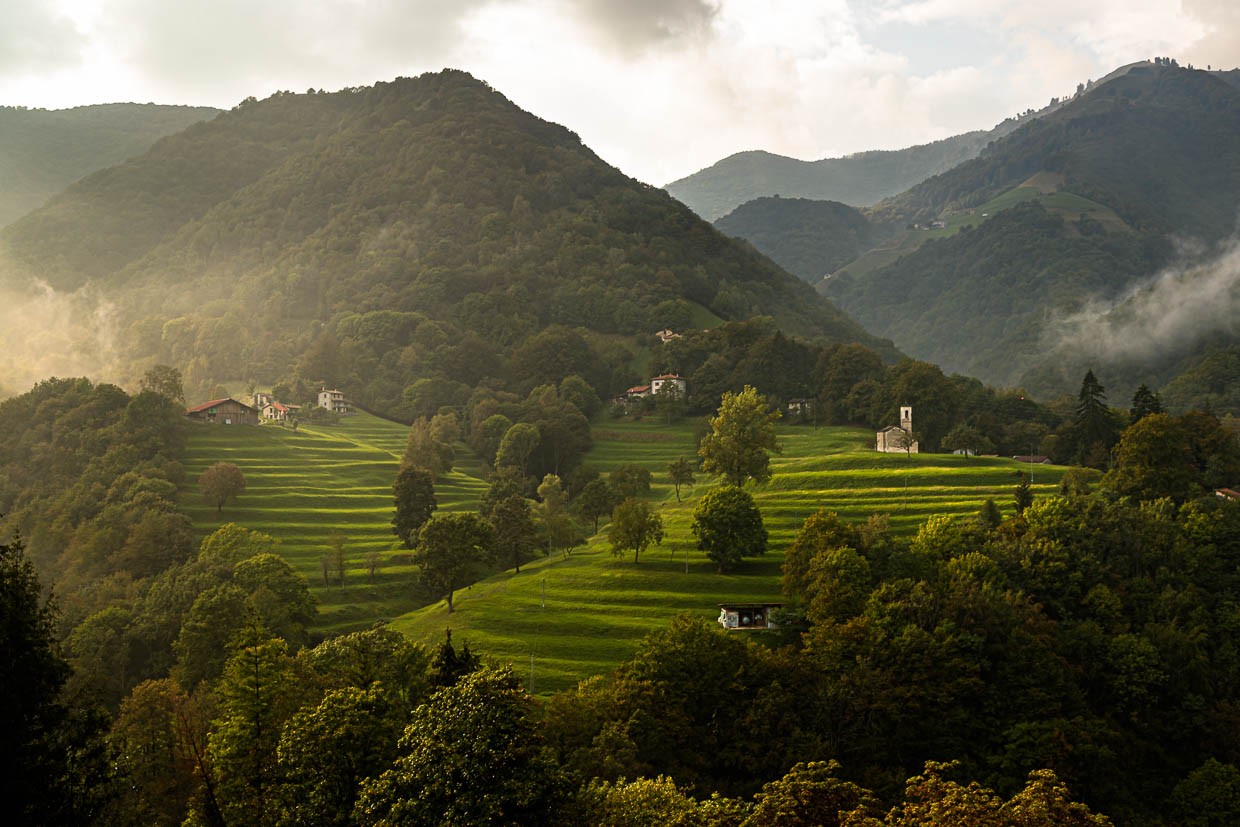 The green Muggio Valley in Ticino