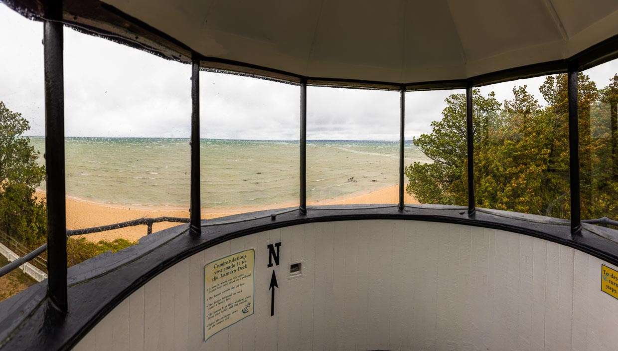 View from the dome of the Mission Point lighthouse, Old Mission Peninsula, now a museum / © Photo: Georg Berg